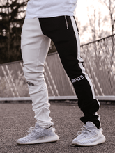 Load image into Gallery viewer, Drawstring Trackpants V3 - Black / White Born Sinner
