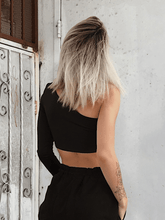 Load image into Gallery viewer, One Sleeve Top - Black
