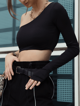 Load image into Gallery viewer, One Sleeve Top - Black
